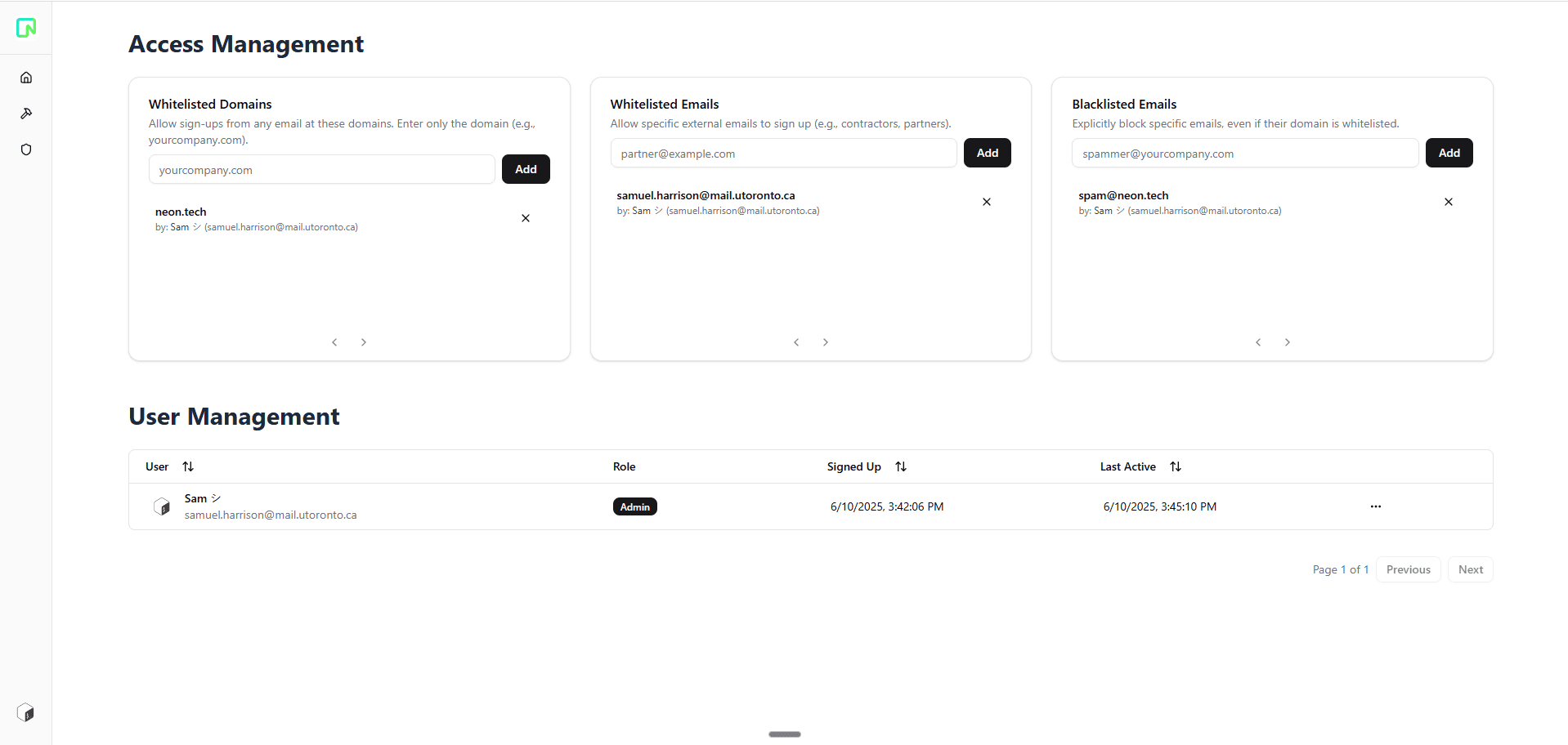 Admin Panel Overview